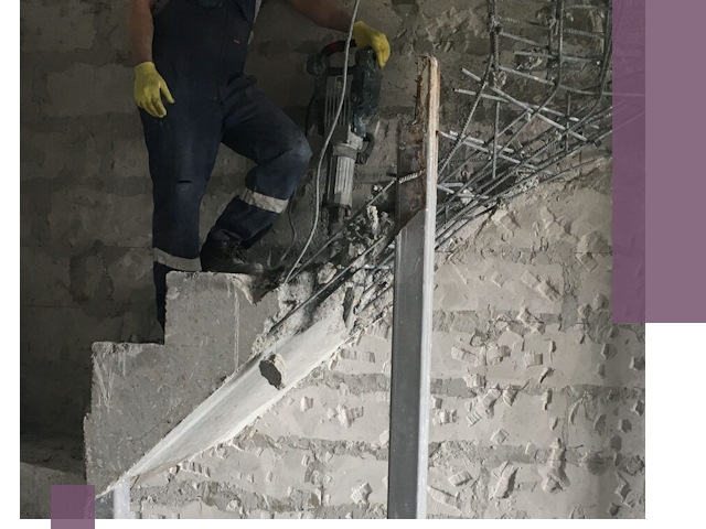 Демонтаж металлических и бетонных лестниц в Ростове