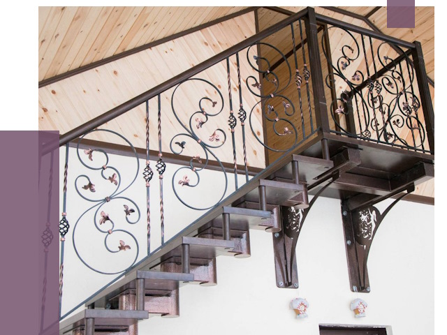 Кованые лестницы в Ростове от 80051 руб. под ключ