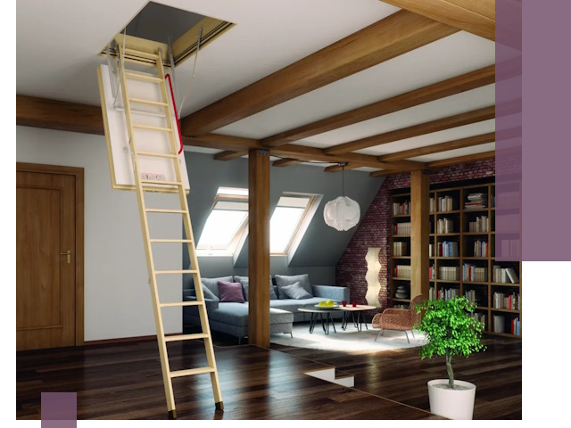 Чердачные лестницы под ключ в Ростове: изготовление и монтаж