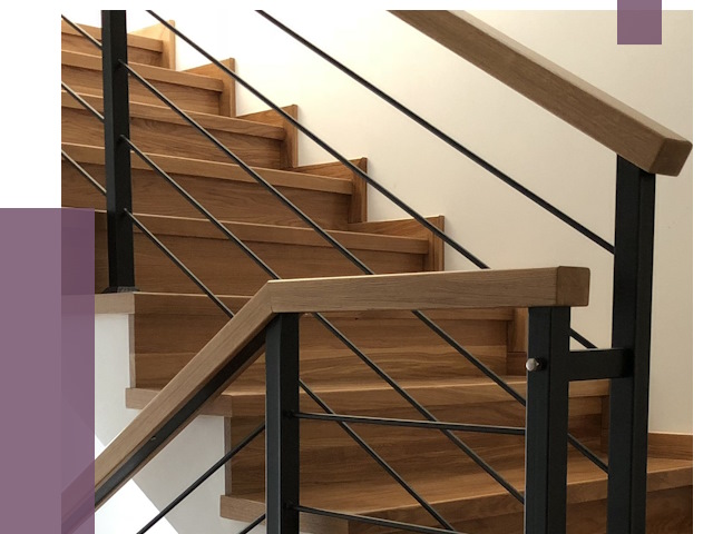 Обшивка металлической лестницы деревом в Ростове от 4362 руб.