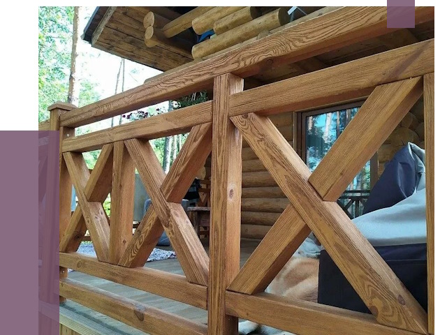 Деревянные перила под ключ в Ростове от 7697 руб. 