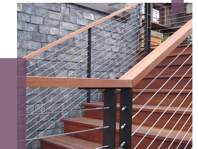 Тросовые перила под ключ в Ростове от 7800 руб. 