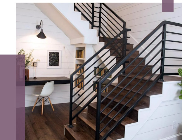 Перила для лестницы в доме в Ростове от 7441 руб. — ПРОЛЁТ-Рсв