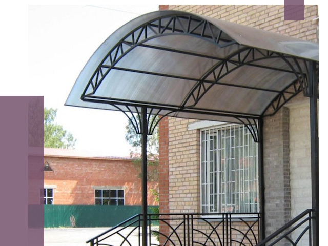 Металлические навесы и козырьки в Ростове от 12829 руб.