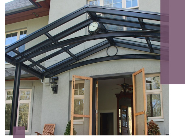 Изготовление и монтаж навесов и козырьков в Ростове