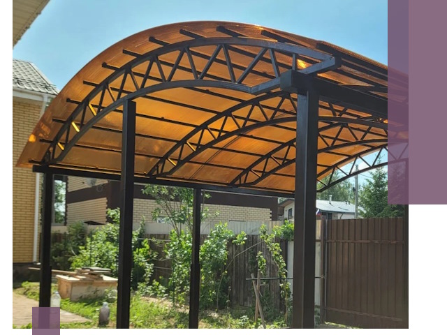 Изготовление навесов под ключ в Ростове из качественных материалов