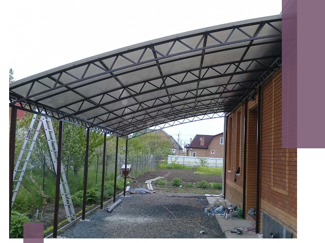 Профессиональный монтаж навесов под ключ в Ростове