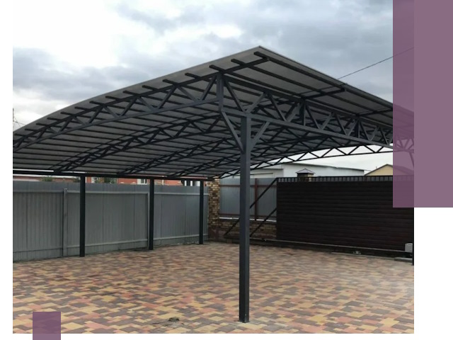 Недорогие навесы под ключ в Ростове — изготовление и монтаж