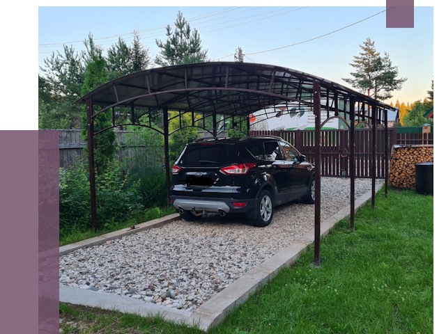 Навесы для автомобиля в Ростове от 13188 руб.  | ПРОЛЁТ-Рсв
