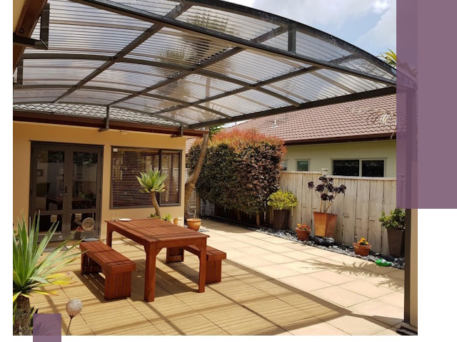 Навесы во двор под ключ в Ростове — изготовление и монтаж