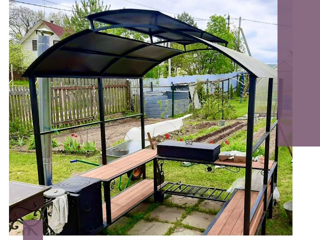 Навесы для барбекю в Ростове: изготовление, монтаж и демонтаж