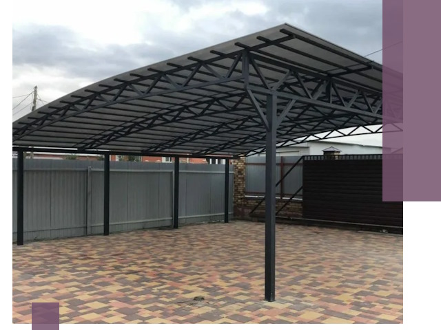 Металлические навесы под ключ в Ростове — изготовление и монтаж