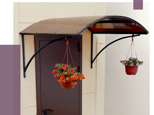 Козырьки над входом в Ростове от 14881 руб.  | ПРОЛЁТ-Рсв