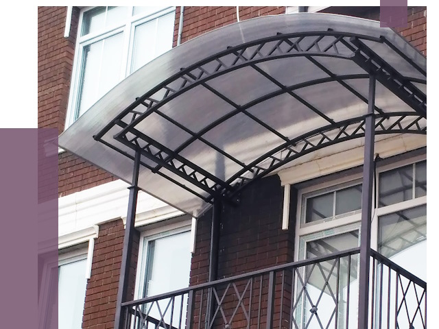 Козырьки над балконом в Ростове от 8672 руб.  | ПРОЛЁТ-Рсв