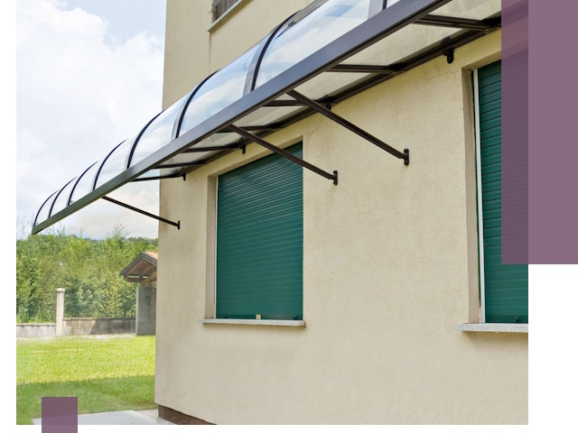 Козырьки над окнами в Ростове — изготовление и монтаж по выгоде