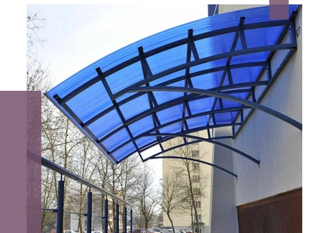 Козырьки из поликарбоната в Ростове от 4310 руб. под ключ | ПРОЛЁТ-Рсв