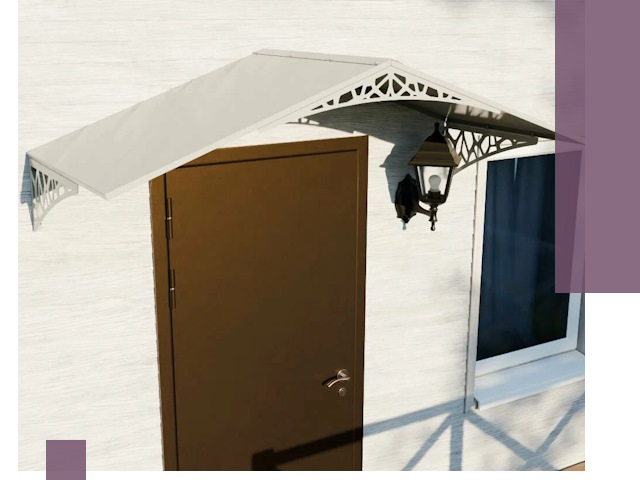 Металлические козырьки на входы и террасы в Ростове