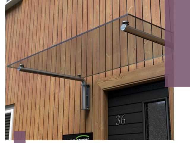 Стеклянные козырьки на входы и фасады в Ростове