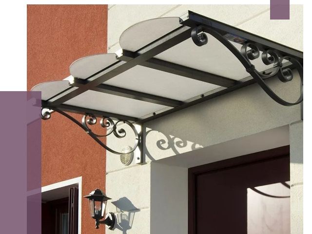 Односкатные козырьки в Ростове от 8416 руб.  | ПРОЛЁТ-Рсв