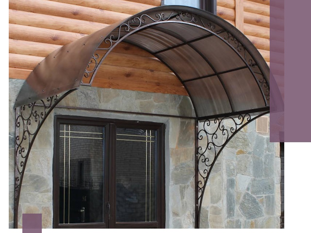 Арочные козырьки под ключ в Ростове: изготовление и монтаж